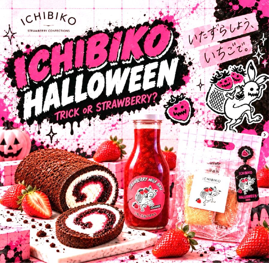 【いちびこ🍓】👻 **いたずらしよう、いちごで。**